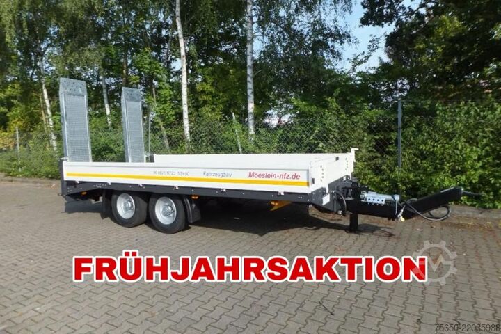 Low loader trailer Möslein TTT 11- 6,28 Weiß  Neuer Tandemtieflader