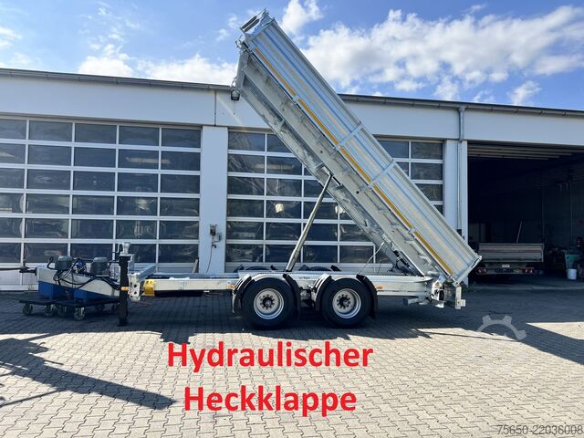 Tipper trailer Möslein TTD 19 B  19 t Tandemkipper- Tieflader hydraulischer Klappe Breitbereifung