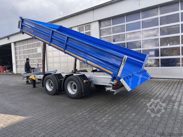 Tipper trailer Möslein TTD 19 B  19 t Tandemkipper- Tieflader hydraulischer Klappe Breitbereifung