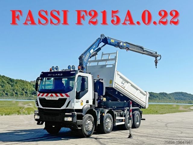 Truck mounted crane IVECO TRAKKER 450 * FASSI F215A.0.22 + FUNK / 8x4 *TOP