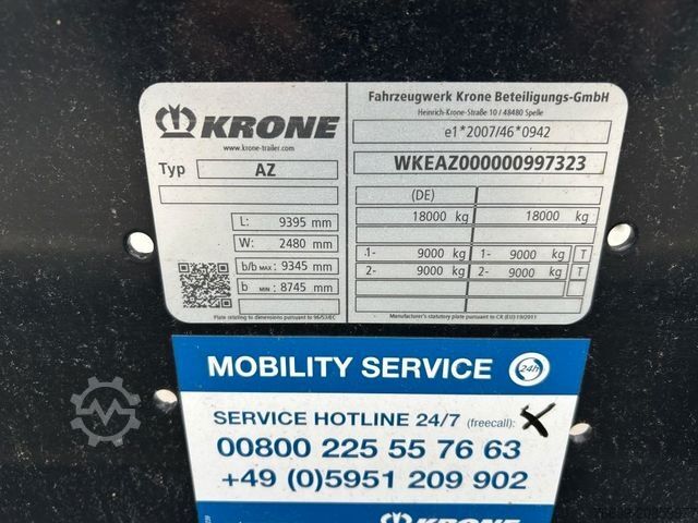 Anhänger-Wechselfahrgestell KRONE 2 Achswechselfahrgestell, Typ: AZW 18 eL3B9