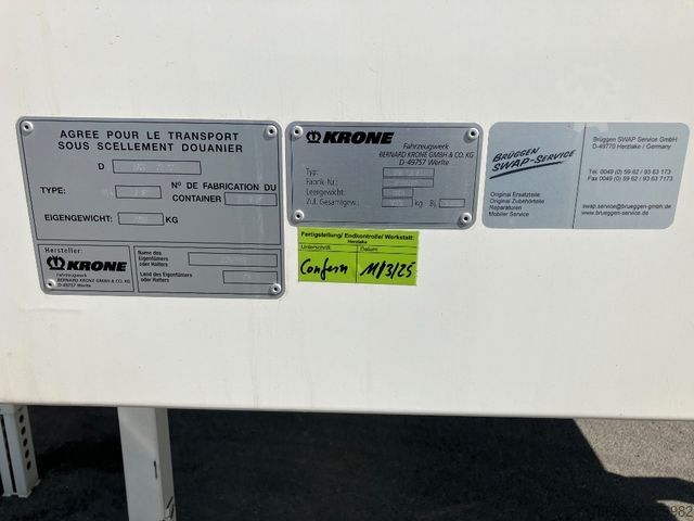 Swap body trailer KRONE Wechselbrücke Koffer