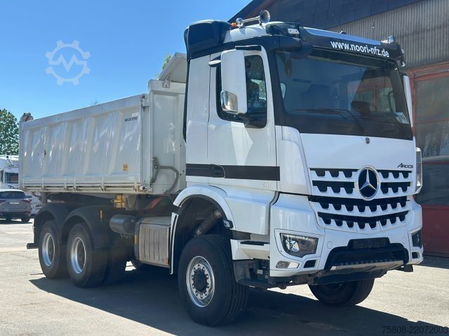 Three-sided tipper truck MERCEDES-BENZ 3345 6x6 Meiller DSK 1,20m Bordwände AHK Hydr.