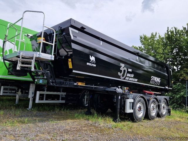 Tipper semitrailer WIELTON Strong Master HARDOX 26m3 Stahlmulde HP SOFORT
