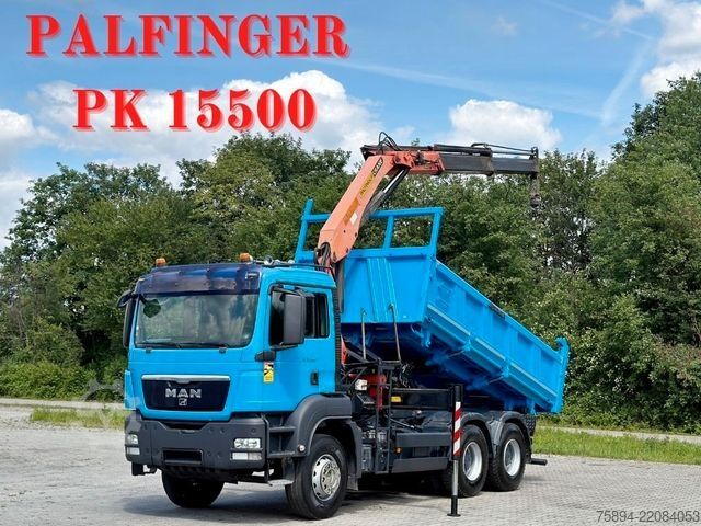 Autokran MAN TGS 33.360*KIPPER 5,00 m *PK 15500/FUNK * 6x4