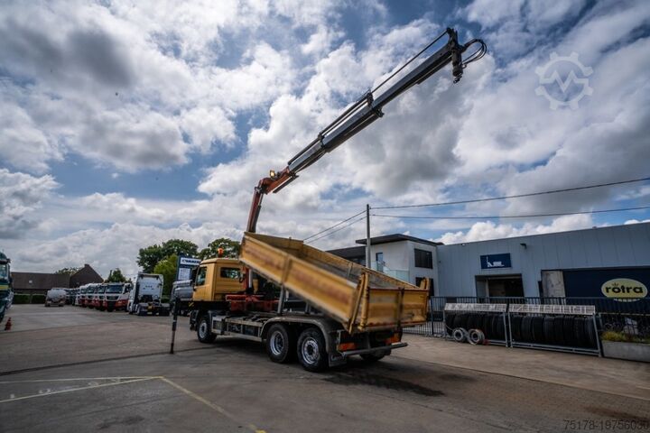 Tipper with crane MERCEDES ACTROS 2641-MP3-6x2-4+ PK 18 T/m/3XHydr.
