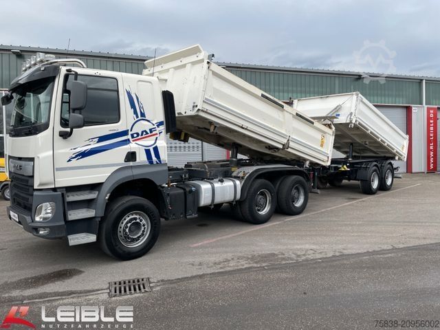 Three-sided tipper truck DAF CF 480 6x4*Meiller Kipper*Bordmatik*nur 143 tkm*