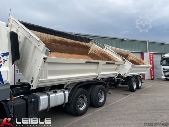 Three-sided tipper truck DAF CF 480 6x4*Meiller Kipper*Bordmatik*nur 143 tkm*