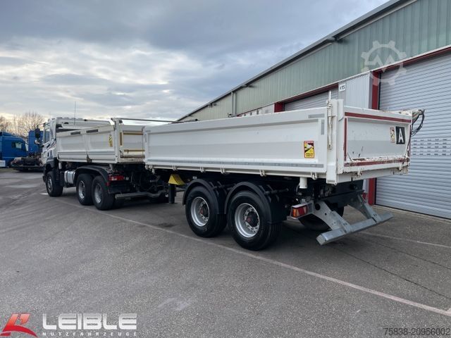 Three-sided tipper truck DAF CF 480 6x4*Meiller Kipper*Bordmatik*nur 143 tkm*