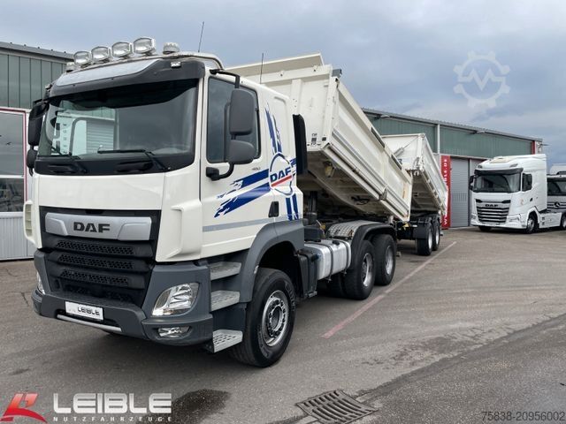 Three-sided tipper truck DAF CF 480 6x4*Meiller Kipper*Bordmatik*nur 143 tkm*