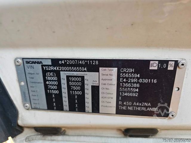 Standard tractor unit SCANIA R450 Retarder,Kipphydraulik, 19.000 Kg, ALCOA LM