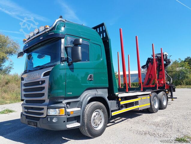 Log transporter Scania R490 6x4 Euro 6 Kurzholz Palfinger AHK (2)