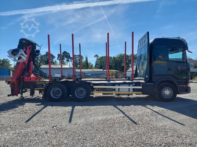 Log transporter Scania R490 6x4 Euro 6 Kurzholz Palfinger AHK (2)