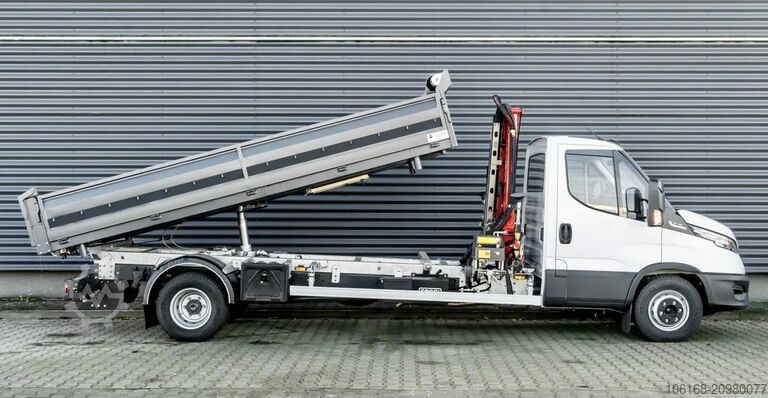 Three-way tipper with crane Iveco Daily 70C18 HA8 Kipper Kran