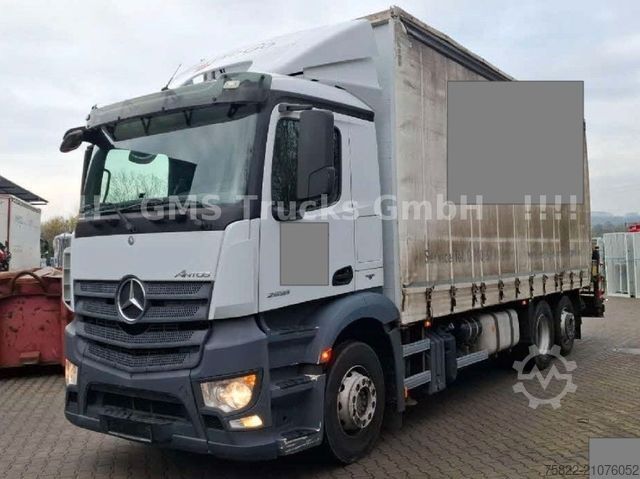 LKW mit Pritsche & Plane MERCEDES-BENZ Antos Actros / 23m Palfinger Kran PK23002 Flyjib
