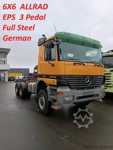 LKW-Fahrgestell MERCEDES-BENZ Actros 3343 / 6X6 ALLRAD / EPS / Steel / GERMAN