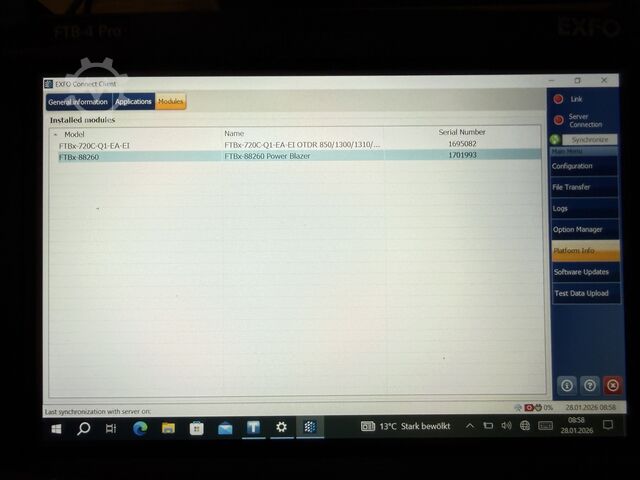 Messsystem EXFO FTB-4PRO-S1-128G