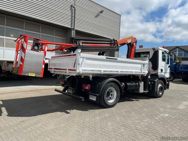 Tipper truck MAN TG-M 18.290 4x2 2-Achs Kipper Kran Funk 4xhydr+G