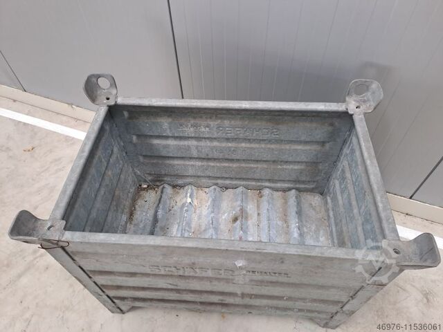 Stacking container container metal container SSI Schäfer / Feuerverzinkt / 3 Stück / Abm.: 850x550x670mm (BxTxH) / 4 Kranösen
