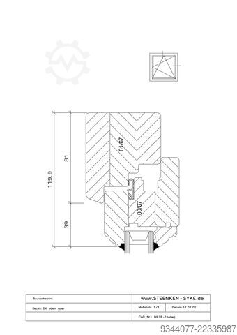 Angular window machining center Weinig Unicontrol 6 Werkzeuge IV67,79,91 mm