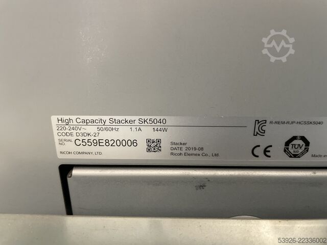 Digital print machine Ricoh Pro C9210 incl. Fiery, Bookletfinisher, Paperdeck, Stacker