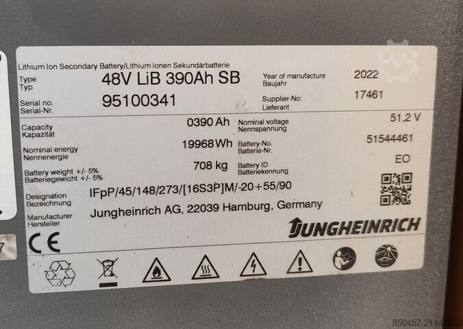 Elektrisch – 3 Räder Jungheinrich EFG 213 LI ION 2022y/ 3.3m/ 7752h/ 4v