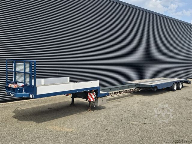 Low loader Draco SEMI TRAILER / EXTENDABLE / 2 X STEERING AXLE