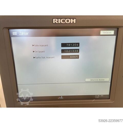 Digital print machine Ricoh Pro C7100X incl. Booklet Finisher, Paperdeck