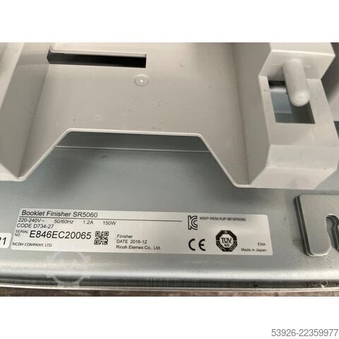 Digital print machine Ricoh Pro C7100X incl. Booklet Finisher, Paperdeck