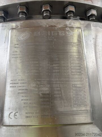 Unbenutzter Briggs of Burton 1.200 Liter Edelstahl-Prozessbehälter BRIGGS OF BURTON 1,200 LITRE