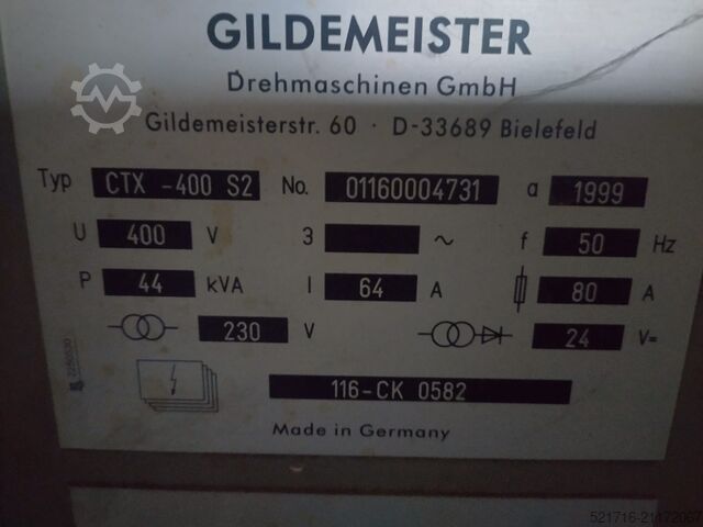 CNC-Drehmaschine Gildemeister CTX 400 Gildemeister CTX 400 S2