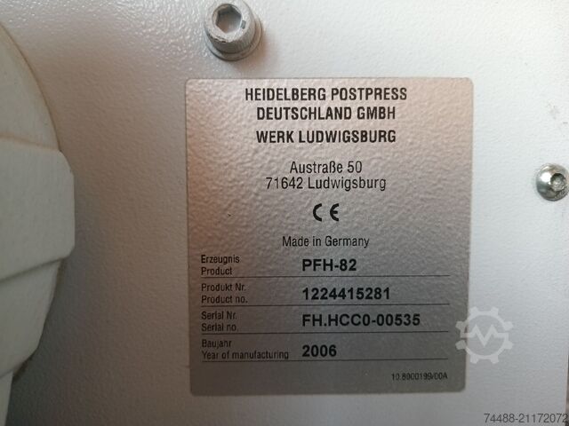 Falzmaschine Heidelberg Stahlfolder PFH82