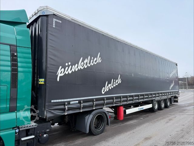 Auflieger mit Pritsche & Plane KRONE SD Megatrailer/Luft-Lift/Hubdach/Edscha/3-Achsen