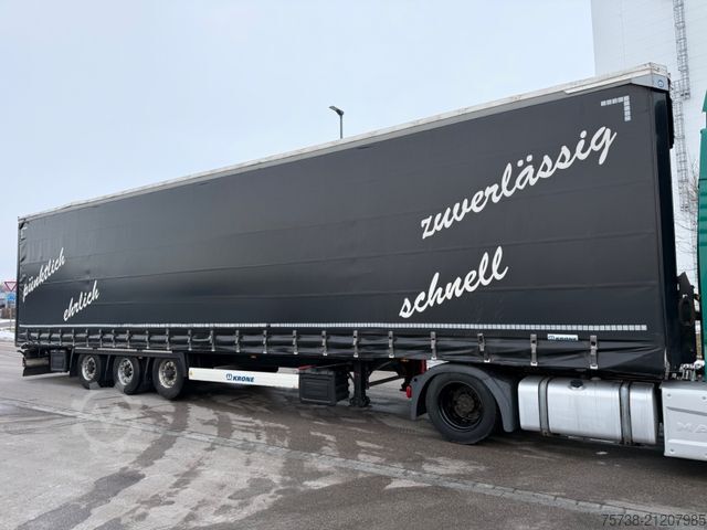 Auflieger mit Pritsche & Plane KRONE SD Megatrailer/Luft-Lift/Hubdach/Edscha/3-Achsen