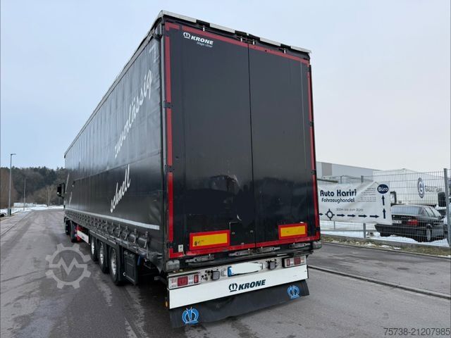 Auflieger mit Pritsche & Plane KRONE SD Megatrailer/Luft-Lift/Hubdach/Edscha/3-Achsen