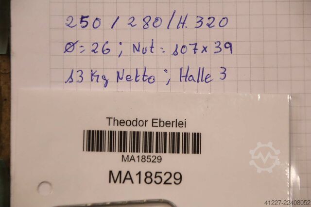 Clamping bracket with groove Stahl 280/250/H320 mm