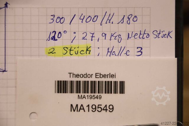 Prism block 120° Stahl 400/300/H180 mm