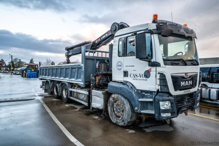 Tipper with crane MAN TGS 35.460 BL - HIAB X-HIDUO 228 E-3 (DAMAGED)