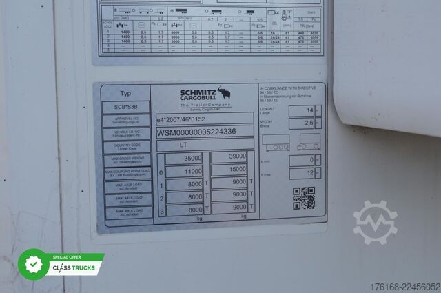 Reefer semitrailer SCHMITZ CARGOBULL SKO FP 45 ThermoKing SLXi 300