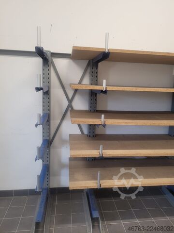 Kragarmregal einseitig, 60cm, Spanplatte SSI-Schäfer Kragarm