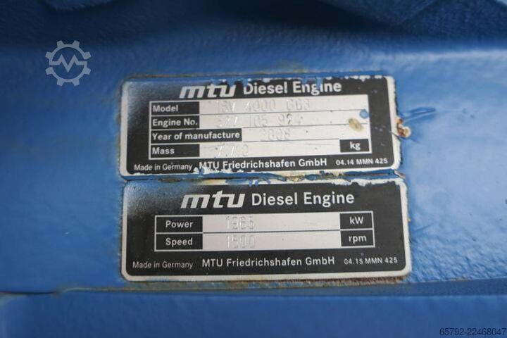 2008 MTU 16V4000G63 - 2200 KVA MTU 16V4000G63