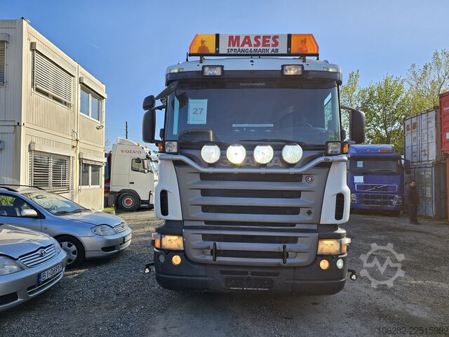 Roll-off tipper truck SCANIA R480LB 8X4*4HHA MOTORSCHADEN! 3-Pedal J