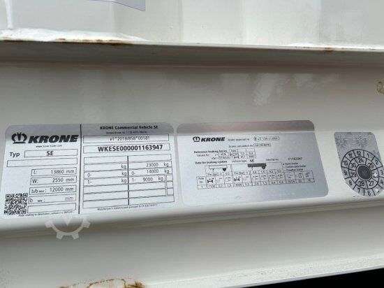 Kofferauflieger KRONE SE/DA03  DRYLINER 1-ACHS KOFFERAUFLIEGER, DOPPELSTOCK, HECKABSTüTZUNG