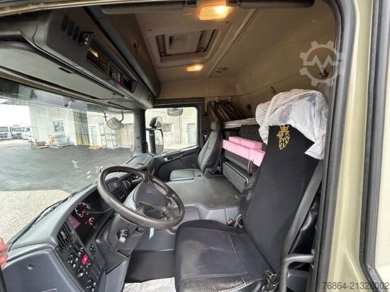 Flatbed truck with tarp SCANIA P 250 4X2, EDSCHA-VERDECK, VOLL-LUFT, E6, JUMBO