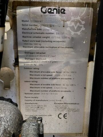 Scherenarbeitsbühne Genie GS-2669RT OR