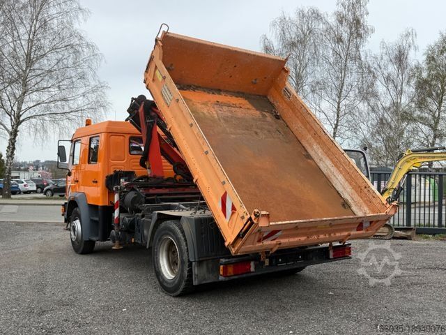 Kipper LKW MAN LE18.280 Doka/7Sitze/Automatik/Kipper/Kran/Winde