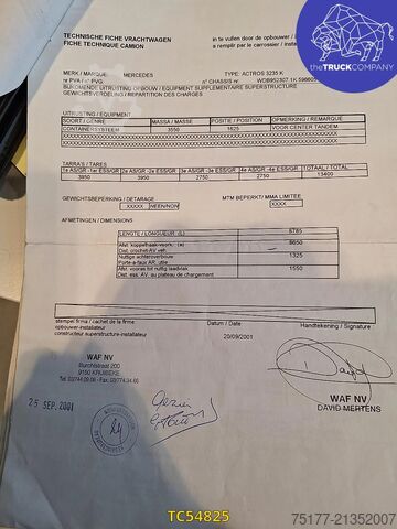 Container transportation Mercedes-Benz Actros 3235
