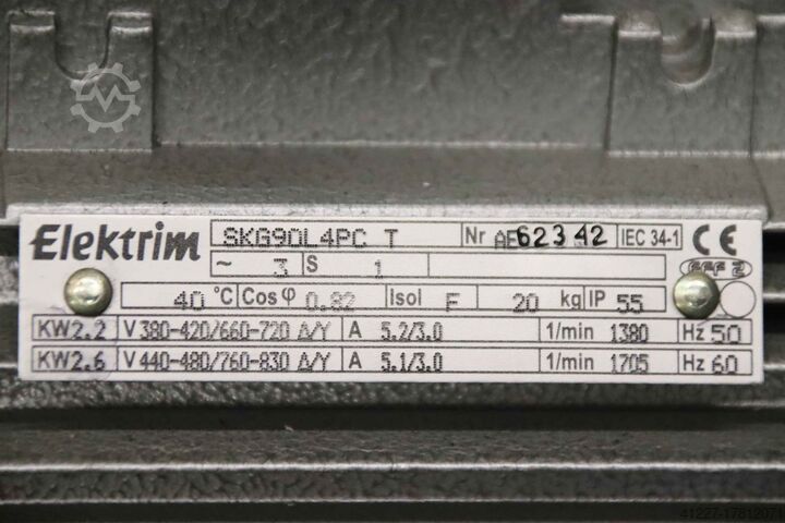 Electric motor 2.2 kW 1380 rpm Elektrim SKG90L4PC T