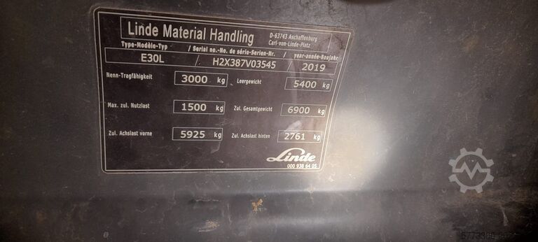 4-wheel forklift Linde E30L