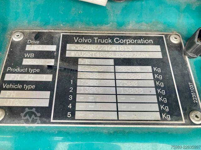 Standard tractor Volvo FH 500 vin YV2RT40A6LB309260   2 tanks, P - Coo...